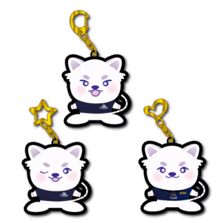 虎白郎ラバーキーホルダー(金)/ブラインド